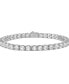 ფოტო #1 პროდუქტის Men's Icon White Topaz (1/10 ct. t.w.) Tennis Bracelet in Sterling Silver