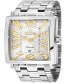 ფოტო #1 პროდუქტის Men's Avenue of Americas Swiss Automatic Silver-Tone Stainless Steel Bracelet Watch 44mm