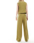 Фото #8 товара ASOS DESIGN low waist mensy tailored trousers in olive