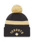 Фото #1 товара Men's Black Toronto Raptors 2022/23 City Edition Official Cuffed Pom Knit Hat