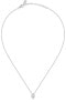 Фото #2 товара Silver necklace Double heart with zircons Silver LPS10AWV01