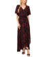 Фото #1 товара Women's Smocked-Waist Flutter-Sleeve Maxi Dress