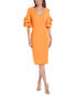 Фото #1 товара Badgley Mischka Draped Sleeve Dress Women's Orange 2