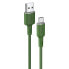 Фото #1 товара Kabel przewód USB - USB-C 3A 1.2m zielony oliwkowy