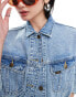 Lee Rider denim bomber jacket in light blue