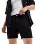 Фото #1 товара ASOS DESIGN skinny mid length denim shorts in washed black