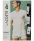 Фото #2 товара Футболка мужская Lacoste Essential Cotton V-Neck Lounge Regular Fit, комплект из 3 шт.