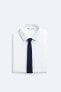 Фото #6 товара Узкий галстук из 100% шелка ZARA