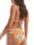 ASOS DESIGN mix and match high leg high waist bikini bottom in vibrant abstract print