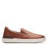 Фото #1 товара Clarks CourtLite Slip 26165489 Mens Brown Leather Lifestyle Sneakers Shoes