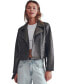 Фото #2 товара Women's Faux Leather Biker Jacket