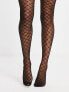 Фото #4 товара ASOS DESIGN 30 denier monogram tights in black