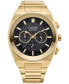 Eco-Drive Men's Chronograph Modern Axiom Gold-Tone Stainless Steel Bracelet Watch 43mm