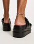 Фото #8 товара Public Desire Lozzy embellished flatforms in black pu