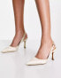 Фото #2 товара ASOS DESIGN Samber slingback stiletto heels in ivory