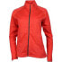 Page & Tuttle Print Textured Layering Jacket Womens Red Casual Athletic Outerwea