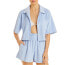 Фото #1 товара Aqua Swim 285729 Cropped Terrycloth Shirt Swimsuit, Size Large