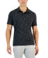 Фото #1 товара Alfatech Short Sleeve Marled Polo Shirt, Created for Macy's