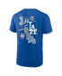 Фото #2 товара Men's Royal Los Angeles Dodgers Split Zone T-Shirt