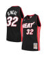 Фото #1 товара Men's and Women's Shaquille O'Neal Miami Heat Hardwood Classics Swingman Jersey - Black