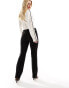 & Other Stories stretch high waist wide leg trousers with zip details in black Черный, 38 - фото #4