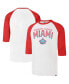 Фото #1 товара Men's Cream Distressed Miami Marlins City Connect Crescent Franklin Raglan Three-Quarter Sleeve T-shirt