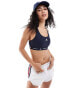 adidas Performance Techfit medium-support sports bra in blue