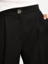 Miss Selfridge Petite tailored wide leg trouser in black - BLACK
