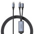 Фото #1 товара 2w1 Kabel przewód Speedy Series USB-C - USB-C / iPhone Lightning 100W 1.5m czarny