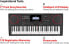 Casio CT-X5000 Top Keyboard with 61 Touch-Dynamic Standard Keys, Automatic Accompaniment and Strong Speaker System, Black, White & RockJam Xfinity Double Braced, Pre-Assembled Keyboard Stand