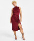 Women's Mock-Neck Tie-Front Midi Dress, Created for Macy's