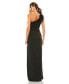 Фото #2 товара Women's One Shoulder Feather Trim Gown