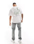 Jack & Jones oversized soul dove back print t-shirt in white weiß, M - Chest 100cm - фото #1