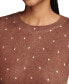 Women's Dot Print Short-Sleeve Knit Top