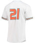 Men's White Miami Hurricanes Replica Baseball Jersey Белый, XL - фото #3