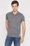 Erkek Gri Polo Yaka T-Shirt 9YAM12032LK