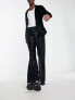 ASOS DESIGN smart flare trouser in black sequin