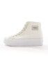 Calvin Klein Jeans bold flatform trainers in white