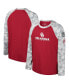 ფოტო #1 პროდუქტის Big Boys Crimson, Camo Oklahoma Sooners OHT Military-Inspired Appreciation Dark Star Raglan Long Sleeve T-shirt