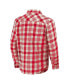 Фото #4 товара Men's Darius Rucker Collection by Scarlet, Natural Ohio State Buckeyes Plaid Flannel Long Sleeve Button-Up Shirt
