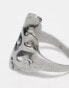 Фото #2 товара ASOS DESIGN ring with tattoo design in silver tone