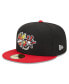 Фото #1 товара Men's Black, Red Albuquerque Isotopes Marvel x Minor League 59FIFTY Fitted Hat