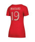 ფოტო #3 პროდუქტის Women's Derick Brassard Red Ottawa Senators Name and Number V-Neck T-shirt