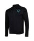 Фото #3 товара Men's Black Brooklyn Nets Nano Engineered Knit Fabric Quarter-Zip Jacket