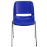 Фото #3 товара Hercules Series 880 Lb. Capacity Navy Ergonomic Shell Stack Chair With Chrome Frame And 18'' Seat Height