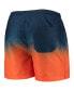 ფოტო #4 პროდუქტის Men's Navy, Orange Chicago Bears Retro Dip-Dye Swim Shorts