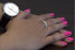Silver ring with zircons AGG325