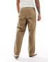 ASOS DESIGN relaxed pull on trouser in beige