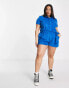 Simply Be towelling playsuit in blue