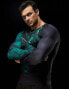 Cody Lundin Men's Compression Shirt with 3D Printing, Tight Gym Top, Long Sleeve Compression Shirt for Men